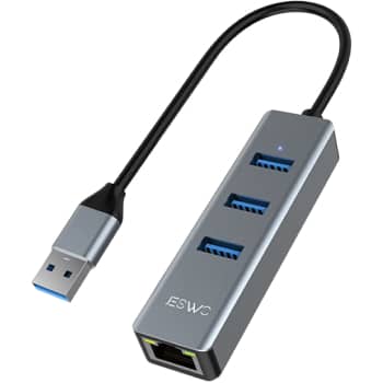 Idea de regalo Hub con 3 puertos USB y ethernet