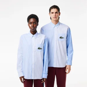 camisa-de-rayas-unisex-lacoste-con-gran-cocodrilo-de-algodon