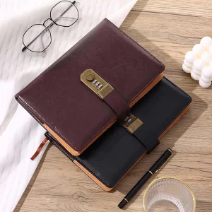 diario-economico-de-cuero-vintage-con-candado