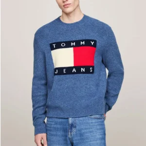 sueter-melange-con-logo-tommy-jeans-para-adolescentes