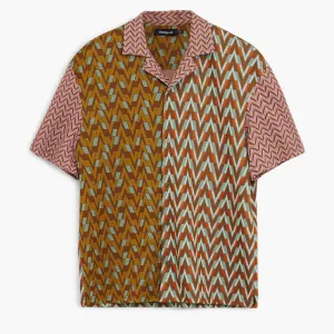 camisa-manga-corta-jacquard-sesentera-desigual