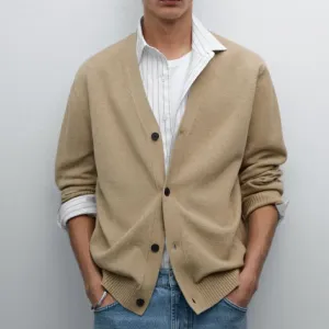 cardigan-en-punto-de-algodon-color-camello-massimo-dutti