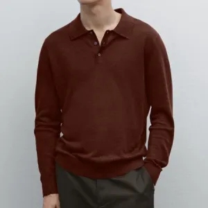 jersey-de-punto-con-cuello-tipo-polo-color-terracota-massimo-dutti