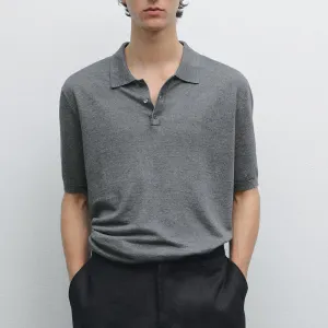 polo-en-punto-de-lino-color-gris-massimo-dutti